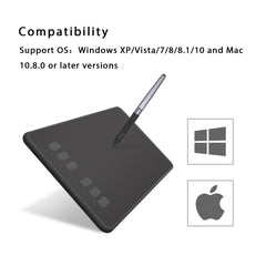 HUION Inspiroy Series H640P 5080LPI Tableta gráfica de dibujo