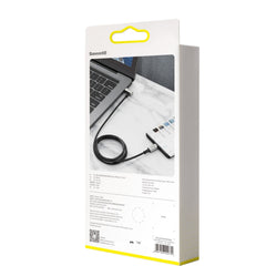 Baseus CATPN-01 1.5m Dual Type-C Cable coaxial de la misma pantalla