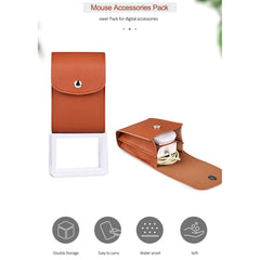Bolsa de almacenamiento de accesorios digitales de cuero PU DY06