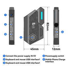 GAMWING MixSE Bluetooth 5.0 teclado ratón co...
