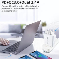 A3 PD 18W USB-C / Type-C + QC3.0 USB + Carga...