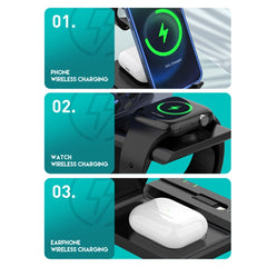 Soporte de cargador inalámbrico rápido D2 15W Max 6 en 1