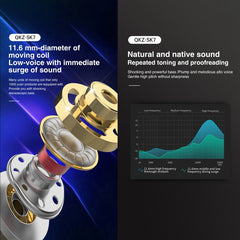 Auricular con sonido estéreo de graves HIFI con cable y micrófono