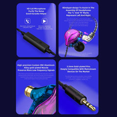 QKZ ZXT Sports In-ear Cableado Control Plug ...