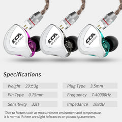 CCA CCA-C10 Auricular intrauditivo híbrido c...