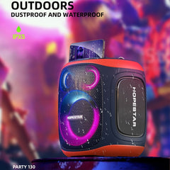 Altavoz Bluetooth con micrófono dual para exteriores HOPESTAR PARTY130