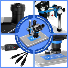 Conjunto de microscopio estereoscópico trino...