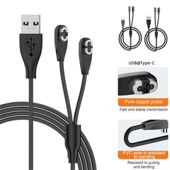 Cable de carga magnético 2 en 1 para auricul...
