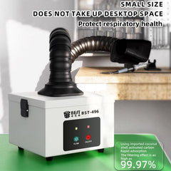 Máquina purificadora y extractora de humos p...