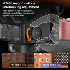 Microscopio trinocular QianLi 6558 Gorilla d...