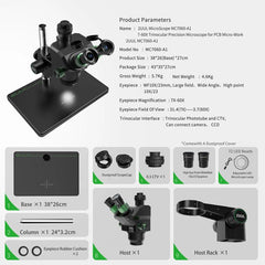 Microscopio trinocular con zoom síncrono 2uul MC7060-A1 7-60X