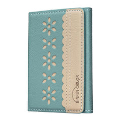 Tarjetero de piel MagSafe con estampado floral BFK25