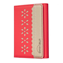 Tarjetero de piel MagSafe con estampado floral BFK25