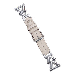 Correa de reloj híbrida de cuero y metal en ...