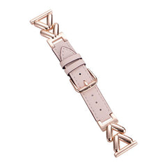 Correa de reloj híbrida de cuero y metal en ...