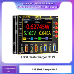 Cargador rápido i2C C08 n.° 1 Amperímetro di...