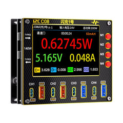 Cargador rápido i2C C08 n.° 1 Amperímetro di...