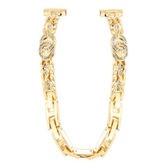 Pulsera fina de acero inoxidable con diamant...