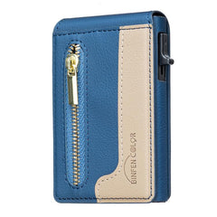 Cartera para tarjetas MagSafe con cremallera y bloques de color BFK31