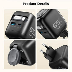 Cargador de viaje Havit UC253 de 65 W, 3 en ...