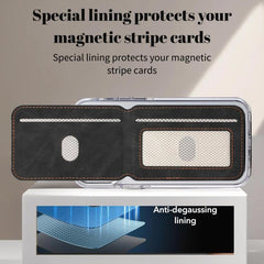 Soporte para tarjetas RFID con textura de cuero vegano retro
