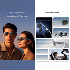 Gafas de audio inteligentes Yesido IO44, aur...