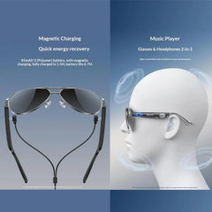 Gafas de audio inteligentes Yesido IO44, aur...