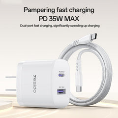 Yesido PD35W, kit de cargador rápido USB tip...