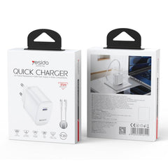 Cargador rápido Yesido YC107 PD35W USB-C / T...