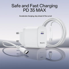 Cargador rápido Yesido YC107 PD35W USB-C / T...