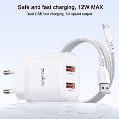 Cargador Yesido YC104 de 12 W y 2,4 A con do...