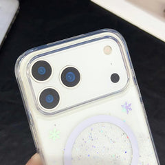 Funda magnética de TPU transparente con purp...