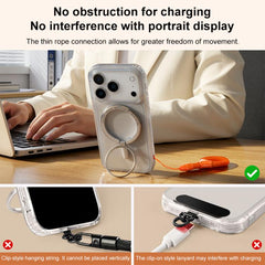 Mini cordón para teléfono con anillo para dedo