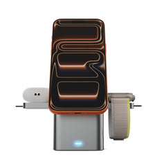 Cargador inalámbrico 3 en 1 HS-V25 QI de 15 W