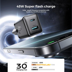 Cargador rápido GaN de doble interfaz USB y ...