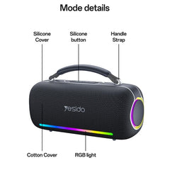 Altavoz inalámbrico Bluetooth Yesido YSW43 RGB