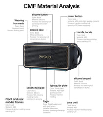 Altavoz Bluetooth portátil de alta potencia ...