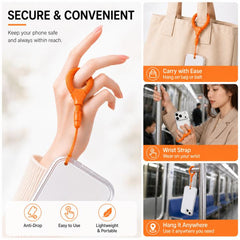 Mini cordón para teléfono con anillo para dedo