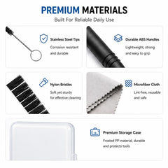 Kit de herramientas de limpieza para audífonos 8 en 1