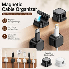 Organizador de cables magnético (6 piezas/juego)