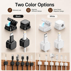Organizador de cables magnético (6 piezas/juego)
