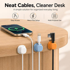 Organizador de cables giratorio con resorte (4 unidades)