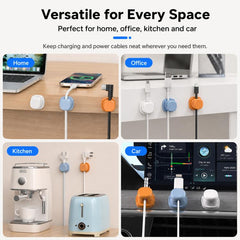 Organizador de cables giratorio con resorte (4 unidades)