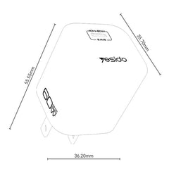 Cargador Yesido YC27U transparente AVS de 40...