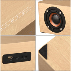 Q5A Pantalla de reloj táctil de madera multi...