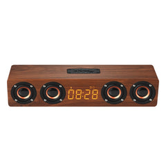 W8C Reloj de madera Subwoofer Altavoz Blueto...