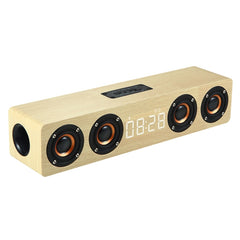 W8C Reloj de madera Subwoofer Altavoz Blueto...