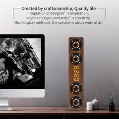 W8C Reloj de madera Subwoofer Altavoz Blueto...