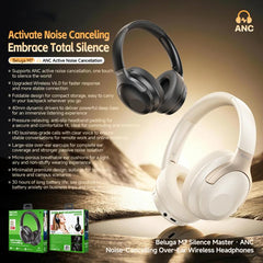 Auriculares inalámbricos circumaurales con cancelación de ruido WK Beluga M7