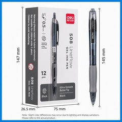 Bolígrafo de gel retráctil con punta de 0,5 mm (paquete de 12 unidades)